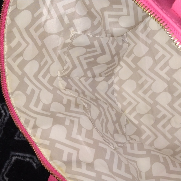 Poverty Flats pink tote handbag gold lining - Picture 12 of 17